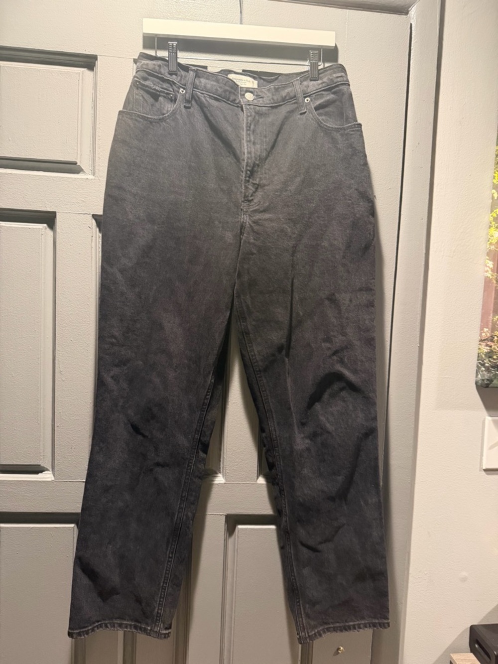 Abercrombie & Fitch Black Straight Leg Jeans